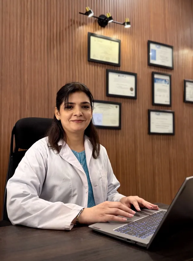 Dr. Safia Shahzad at her desk