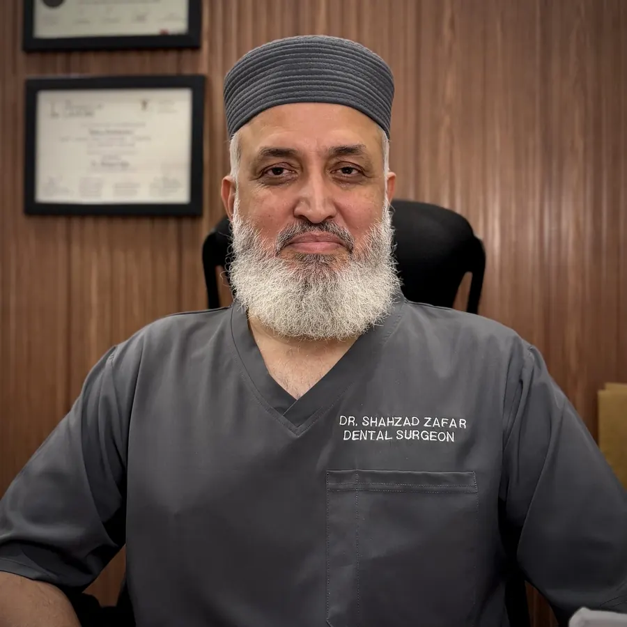 Dr. Shahzad Zafar at his desk