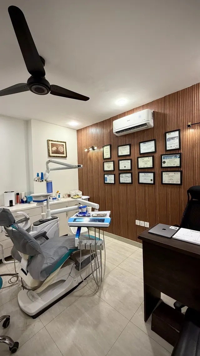 Dr. Shahzad's surgery with the dental unit