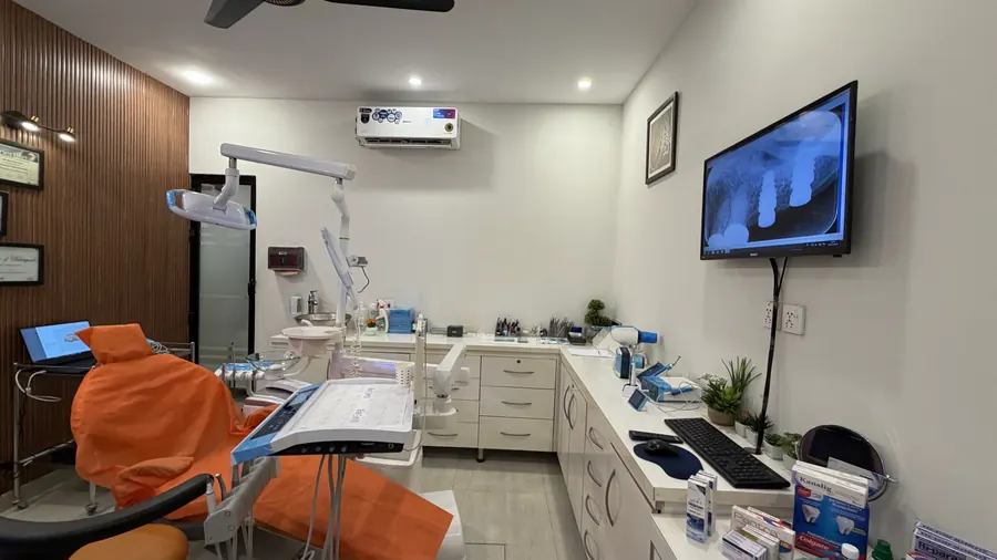 Dr. Safia's surgery with the dental unit